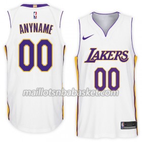 Maillot Homme Los Angeles Lakers Personnalisable Nike 2017-18 Blanc Swingman